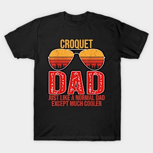 Croquet Dad Retro Sunglasses For Father'S Day T-Shirt